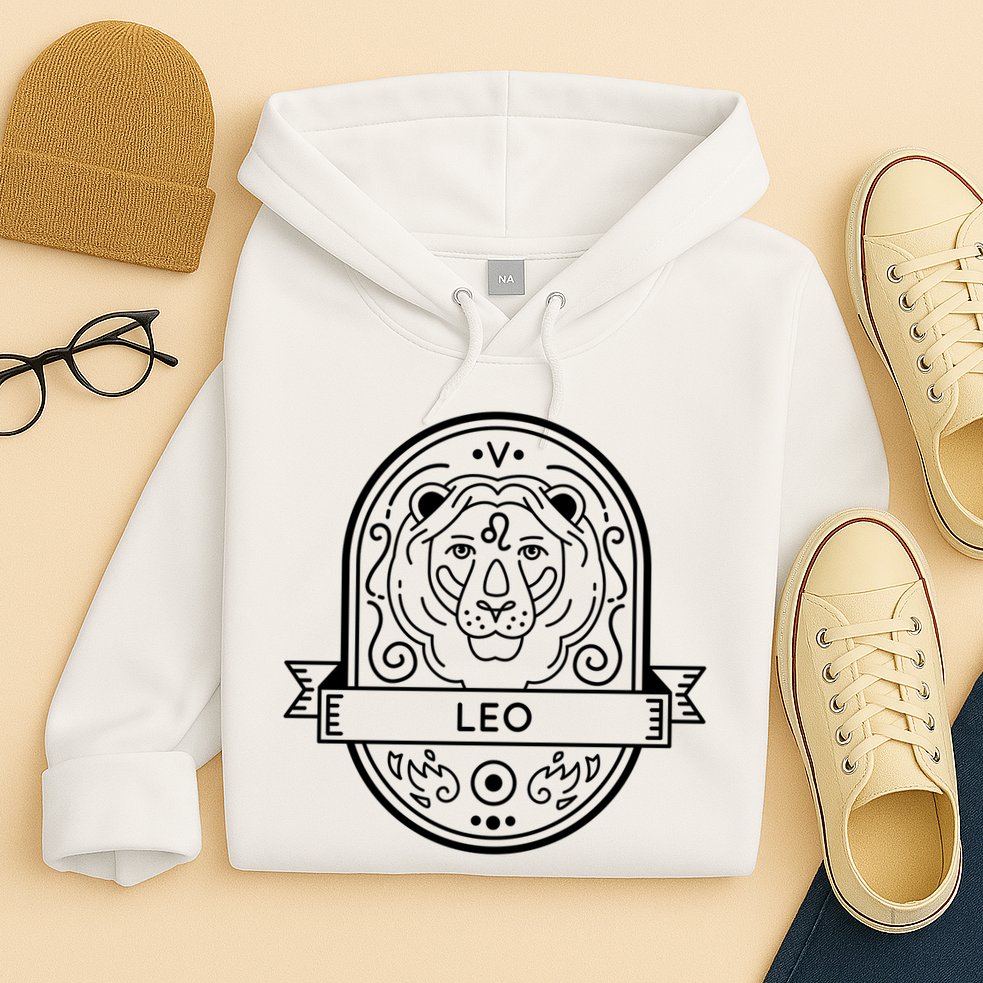 Leo Zodiac Symbol Design Hoodie