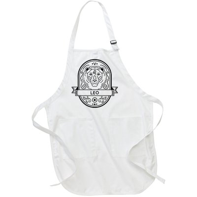 Leo Zodiac Symbol Design Full-Length Apron With Pockets