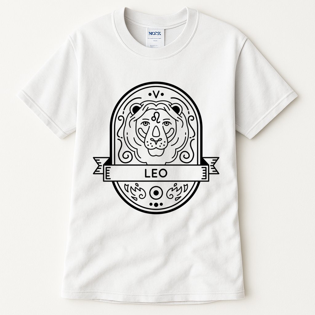 Leo Zodiac Symbol Design Tall T-Shirt