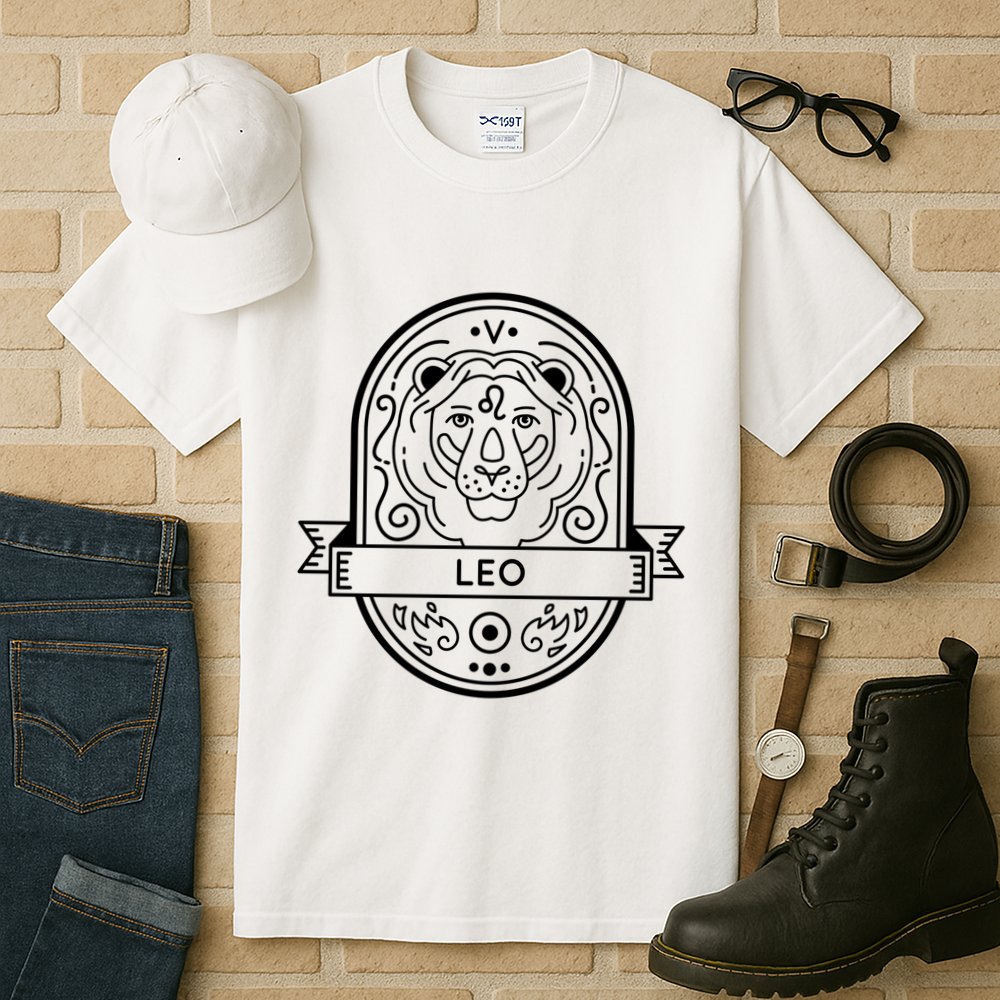 Leo Zodiac Symbol Design Tall T-Shirt