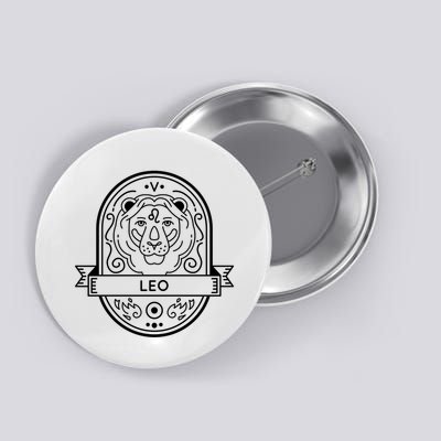Leo Zodiac Symbol Design Button
