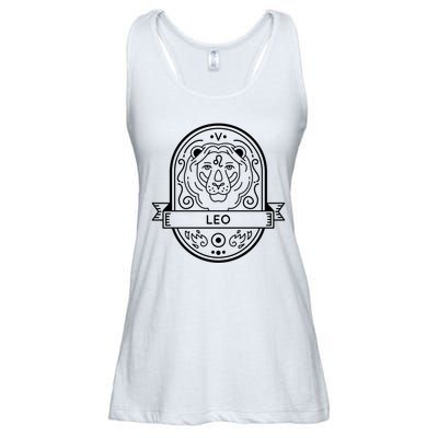 Leo Zodiac Symbol Design Ladies Essential Flowy Tank