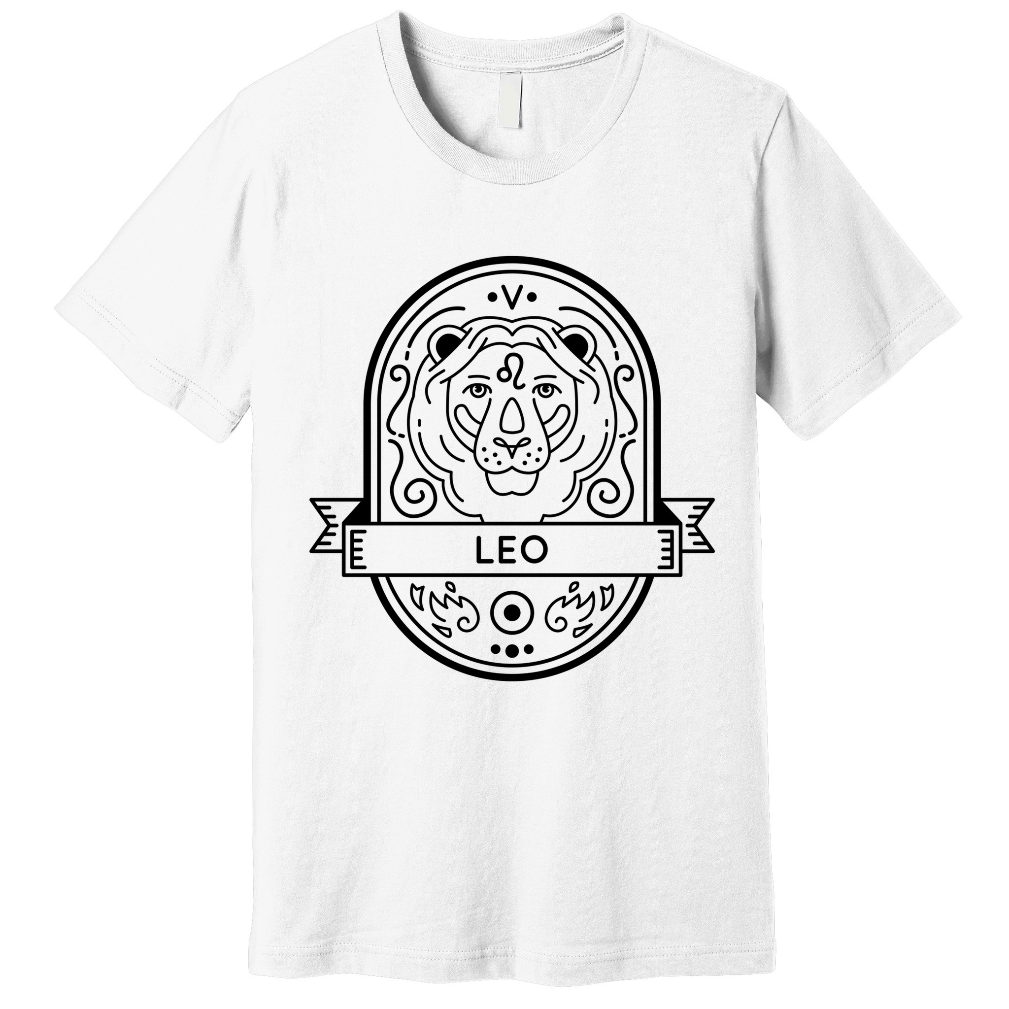 Leo Zodiac Symbol Design Premium T-Shirt