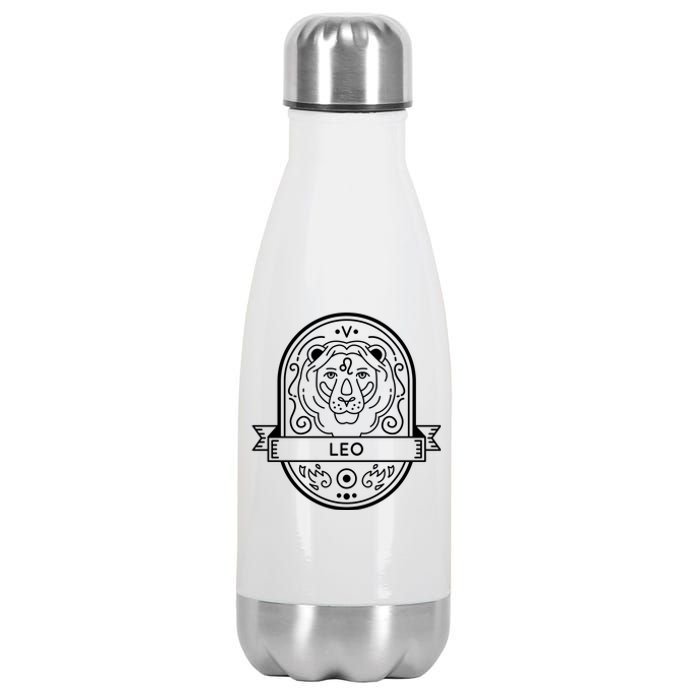 Leo Zodiac Symbol Design Stainless Steel Insulated Water Bottle