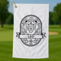 Leo Zodiac Symbol Design Golf Towel