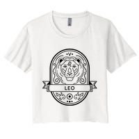 Leo Zodiac Symbol Design Women's Crop Top Tee
