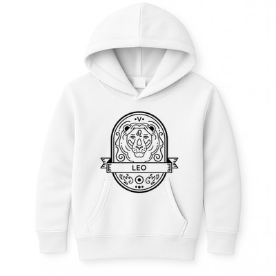 Leo Zodiac Symbol Design Kids Hoodie
