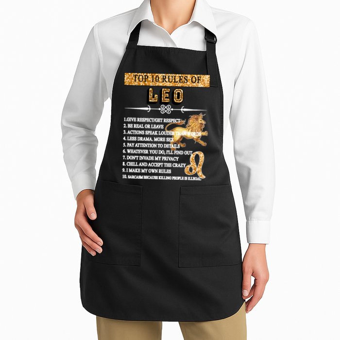 Leo Zodiac Top 10 Rules Of Leo Apron