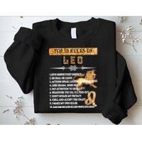 Leo Zodiac Top 10 Rules Of Leo Sweatshirt