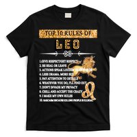 Leo Zodiac Top 10 Rules Of Leo T-Shirt