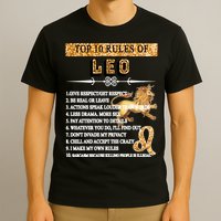 Leo Zodiac Top 10 Rules Of Leo T-Shirt