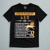 Leo Zodiac Top 10 Rules Of Leo T-Shirt