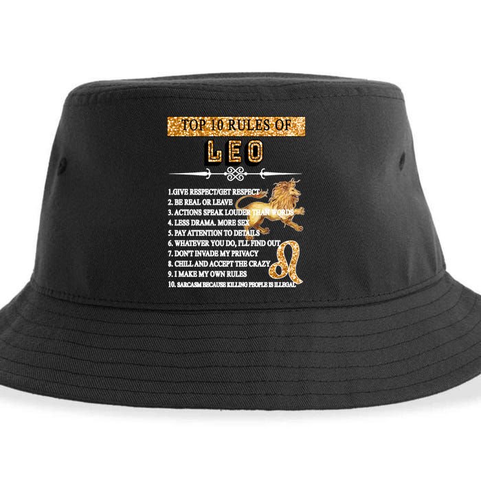 Leo Zodiac Top 10 Rules Of Leo Sustainable Bucket Hat