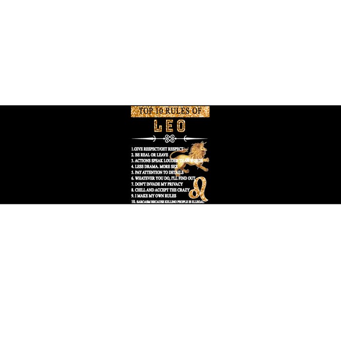 Leo Zodiac Top 10 Rules Of Leo Bumper Sticker