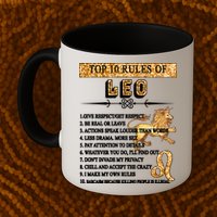 Leo Zodiac Top 10 Rules Of Leo Mug