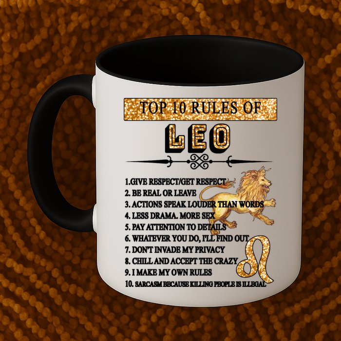 Leo Zodiac Top 10 Rules Of Leo Mug