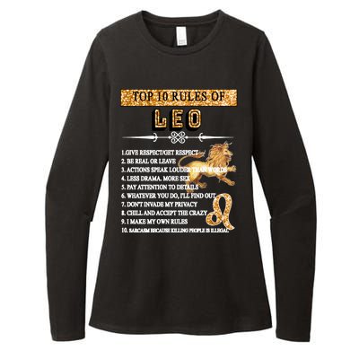 Leo Zodiac Top 10 Rules Of Leo Womens CVC Long Sleeve Shirt