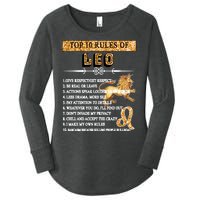 Leo Zodiac Top 10 Rules Of Leo Women's Perfect Tri Tunic Long Sleeve Shirt