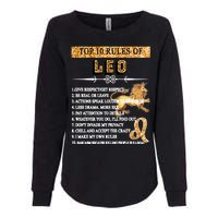 Leo Zodiac Top 10 Rules Of Leo Womens California Wash Sweatshirt