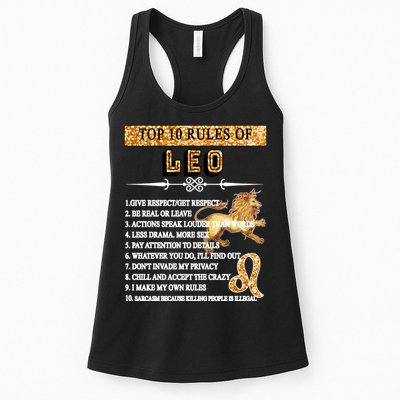 Leo Zodiac Top 10 Rules Of Leo Womens Tank Top