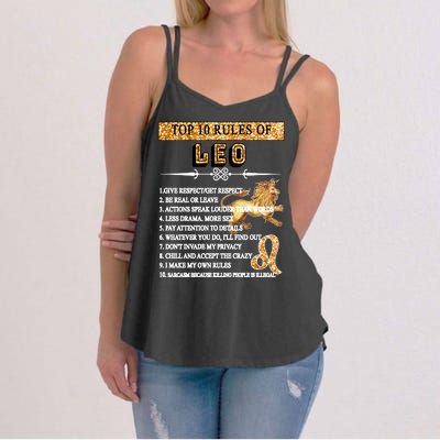 Leo Zodiac Top 10 Rules Of Leo Women's Strappy Tank