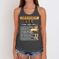 Leo Zodiac Top 10 Rules Of Leo Women's Knotted Racerback Tank