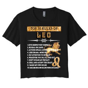 Leo Zodiac Top 10 Rules Of Leo Women's Crop Top Tee