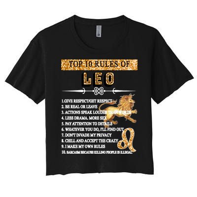 Leo Zodiac Top 10 Rules Of Leo Women's Crop Top Tee