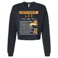 Leo Zodiac Top 10 Rules Of Leo Cropped Pullover Crew