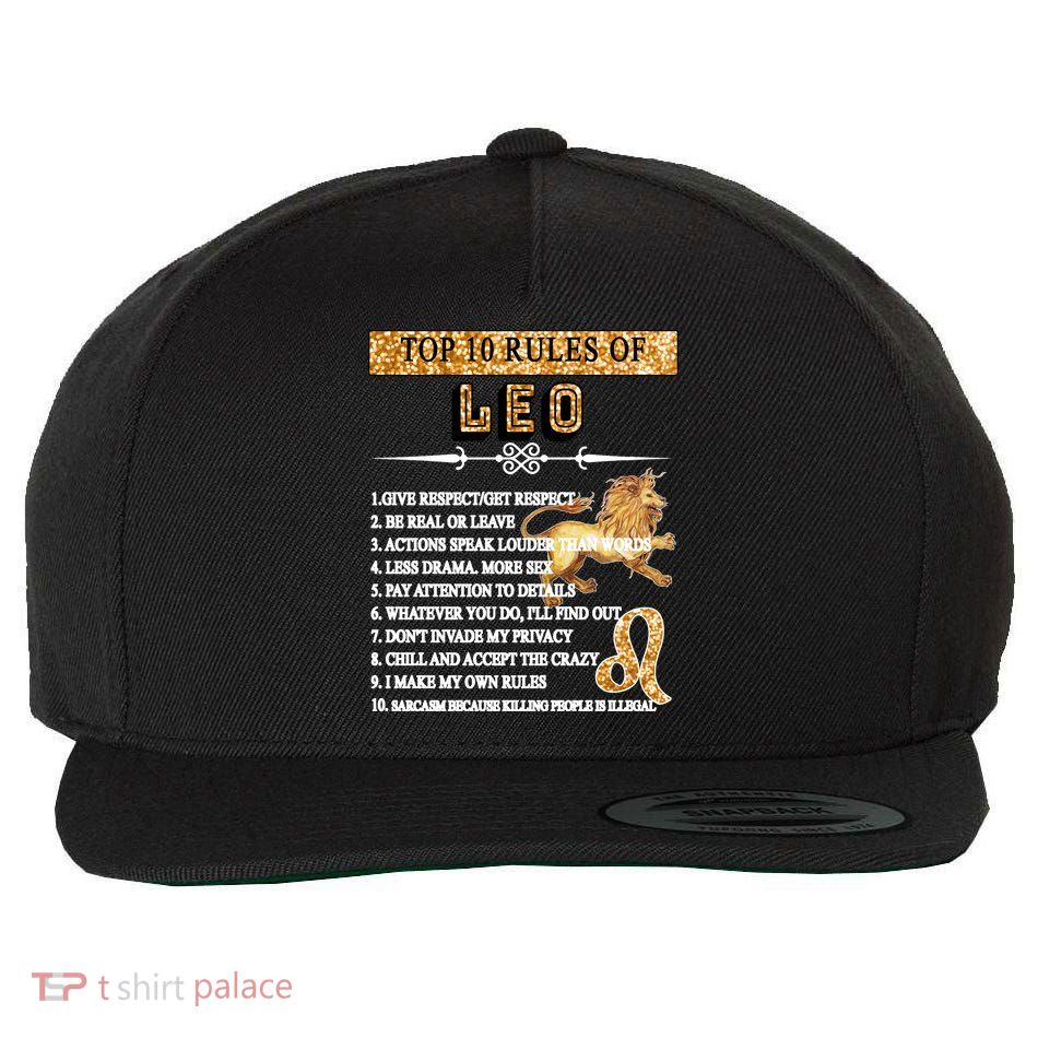 Leo Zodiac Top 10 Rules Of Leo Wool Snapback Cap