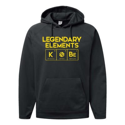 Legendary Elets Of Basketball K.O.B.E Periodic Table Fun Performance Fleece Hoodie