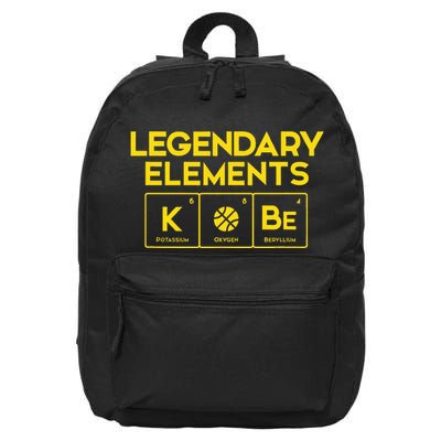 Legendary Elets Of Basketball K.O.B.E Periodic Table Fun 16 in Basic Backpack