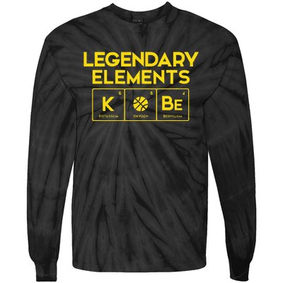 Legendary Elets Of Basketball K.O.B.E Periodic Table Fun Tie-Dye Long Sleeve Shirt