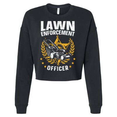 Lawn Enforcement Officer for a Lawn Care Lawn Mowing Fan Cropped Pullover Crew