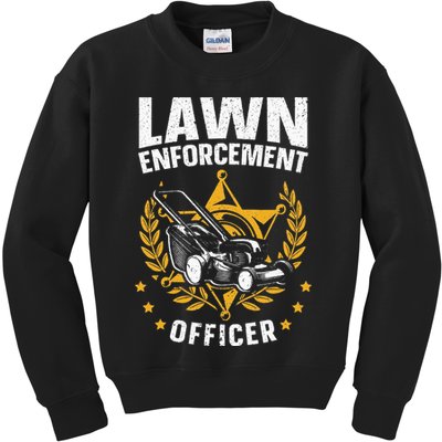 Lawn Enforcement Officer for a Lawn Care Lawn Mowing Fan Kids Sweatshirt