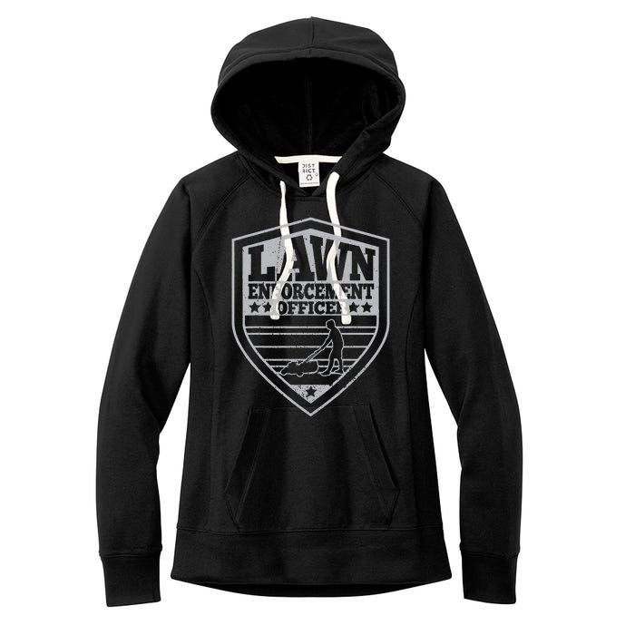 Lawn Enforcement Officer Dad Lawn Mowing Women's Fleece Hoodie