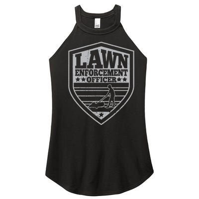 Lawn Enforcement Officer Dad Lawn Mowing Women’s Perfect Tri Rocker Tank