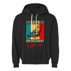 Lawn Enforcement Officer Garment-Dyed Fleece Hoodie