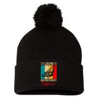 Lawn Enforcement Officer Pom Pom 12in Knit Beanie