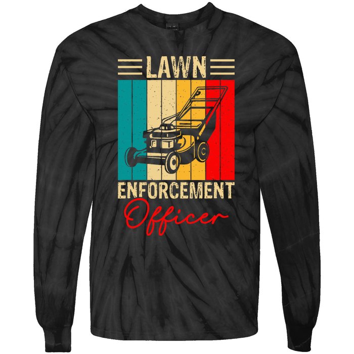 Lawn Enforcement Officer Tie-Dye Long Sleeve Shirt