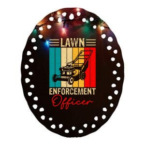 Lawn Enforcement Officer Ceramic Oval Ornament