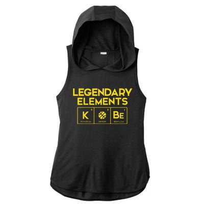 Legendary Elements Of Basketball Periodic Table Fun Ladies PosiCharge Tri-Blend Wicking Draft Hoodie Tank