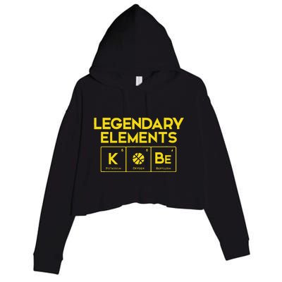 Legendary Elements Of Basketball Periodic Table Fun Crop Fleece Hoodie