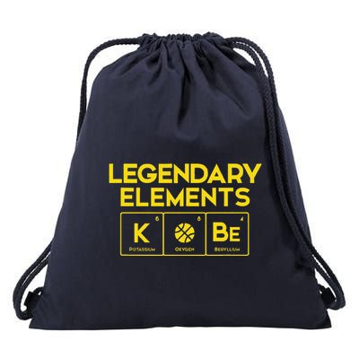Legendary Elements Of Basketball Periodic Table Fun Drawstring Bag