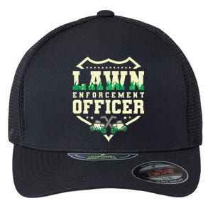 Lawn Enforcement Officer Lawn Care Flexfit Unipanel Trucker Cap