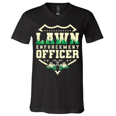 Lawn Enforcement Officer Lawn Care V-Neck T-Shirt