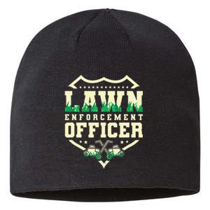 Lawn Enforcement Officer Lawn Care Sustainable Beanie