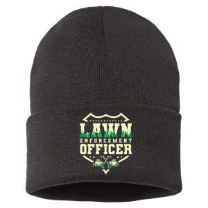 Lawn Enforcement Officer Lawn Care Sustainable Knit Beanie