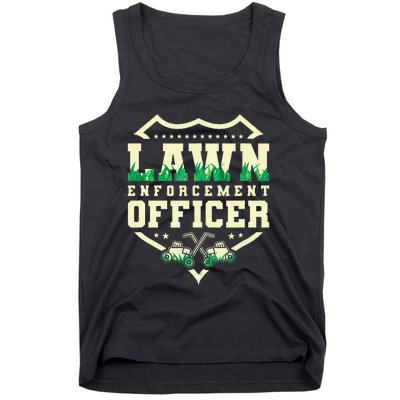 Lawn Enforcement Officer Lawn Care Tank Top