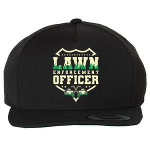 Lawn Enforcement Officer Lawn Care Wool Snapback Cap